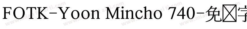 FOTK-Yoon Mincho 740字体转换